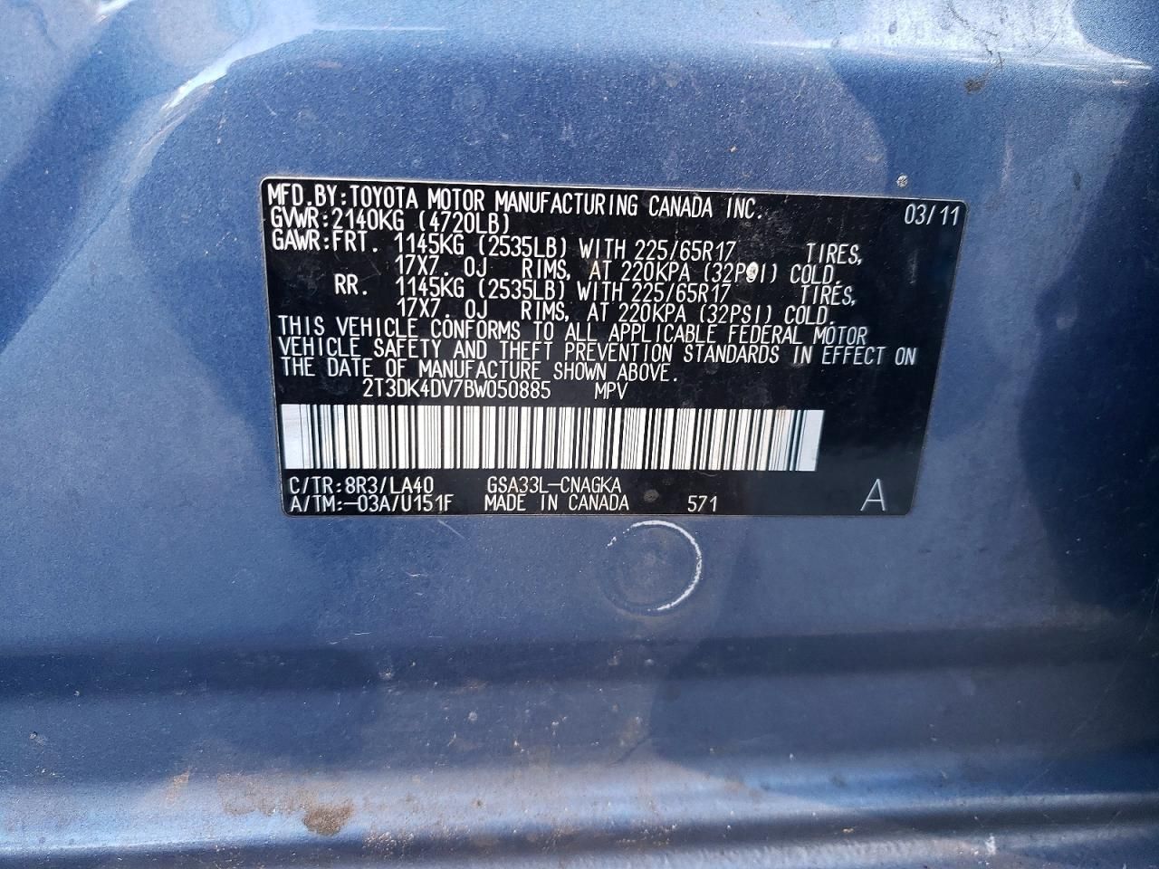 2011 Toyota Rav4 Limited