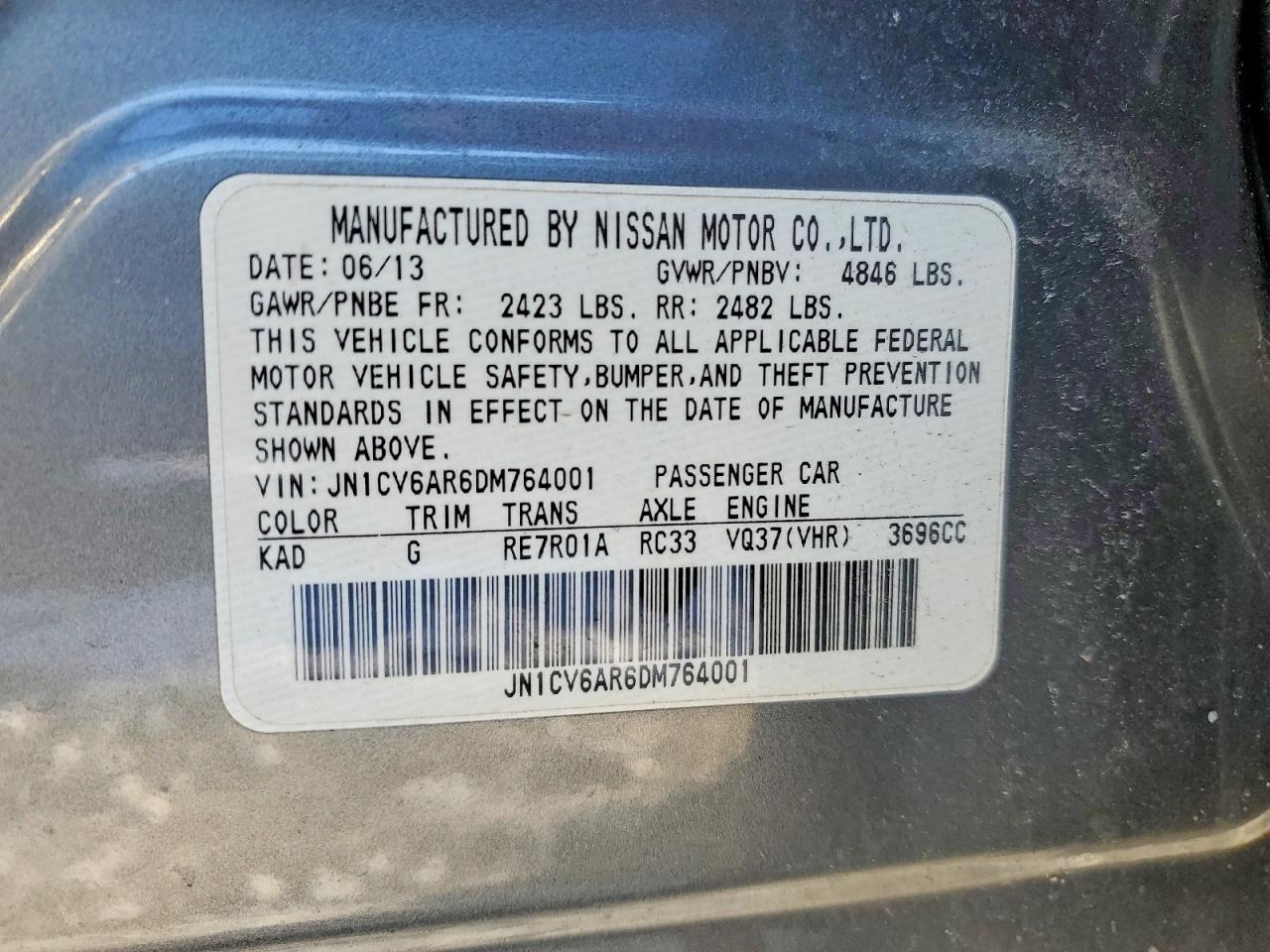 2013 Infiniti G37