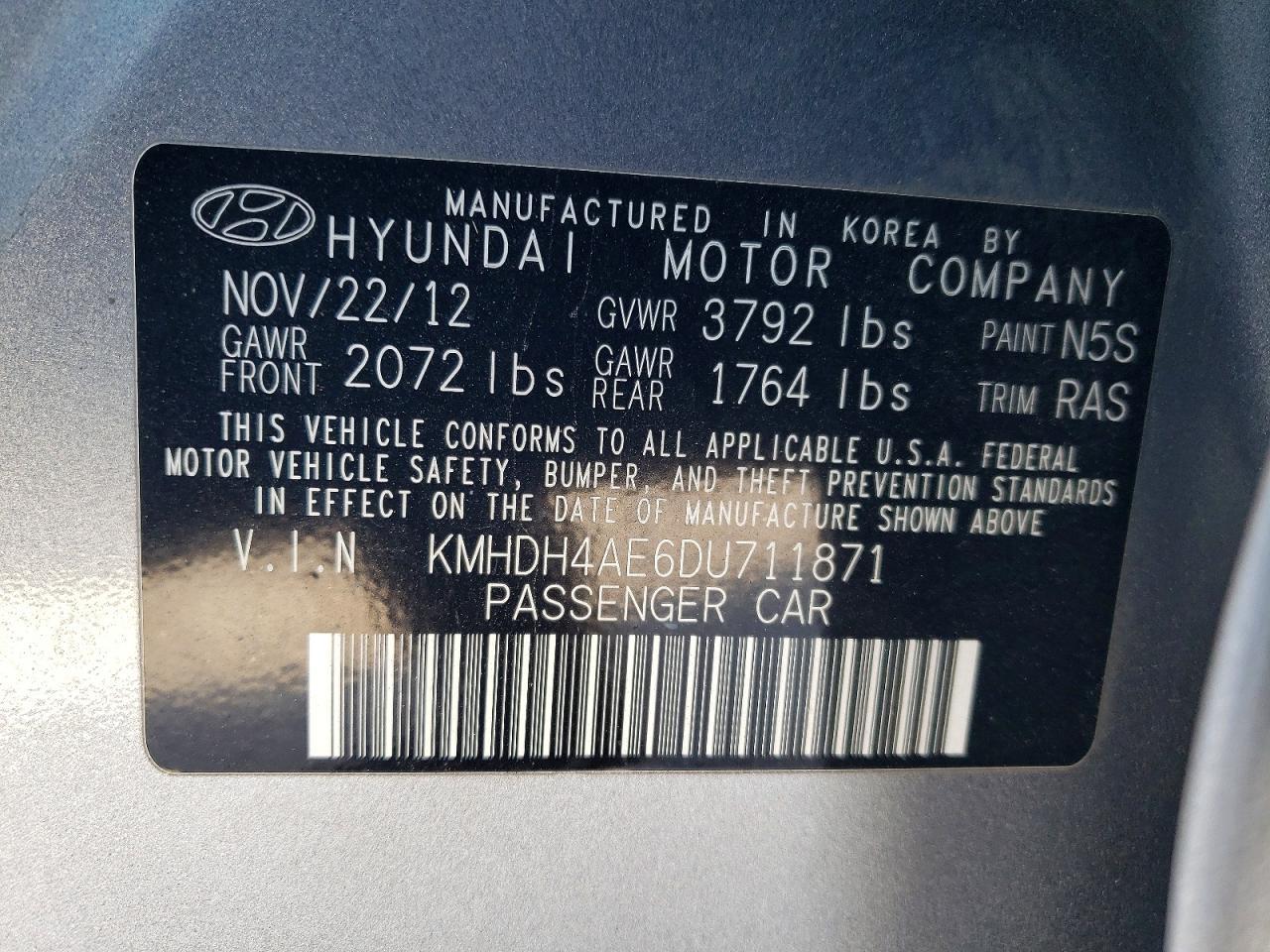 2013 Hyundai Elantra gls