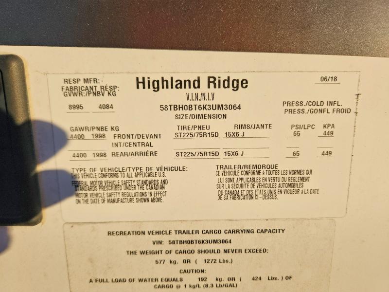 2019 Openrange 5th Wheel