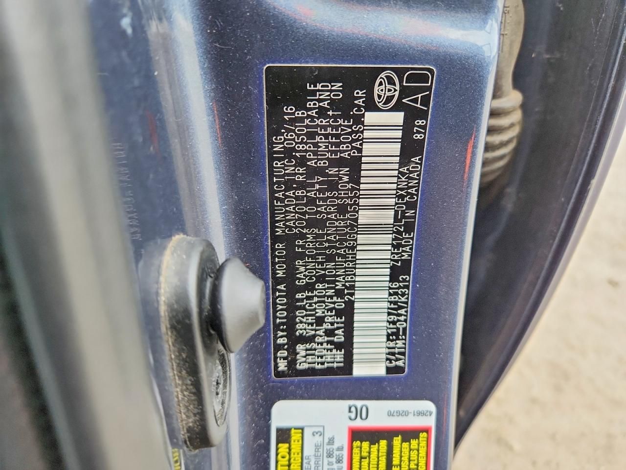 2016 Toyota Corolla l