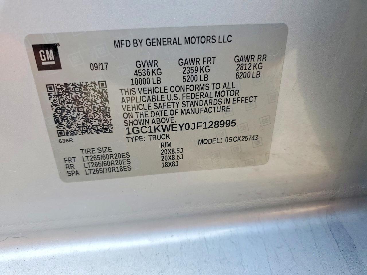 2018 Chev Silverado K2500 Heavy Duty ltz