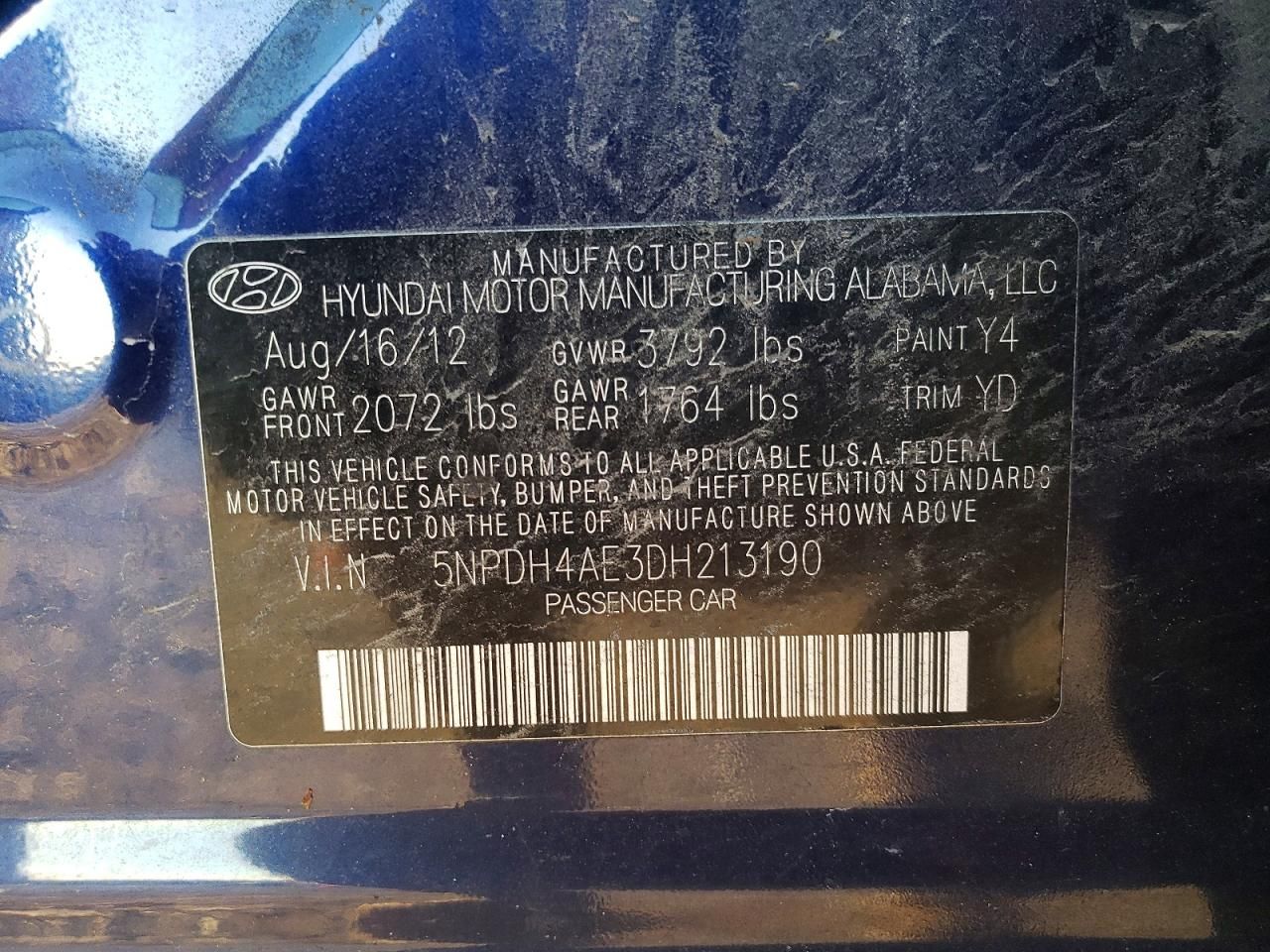 2013 Hyundai Elantra gls