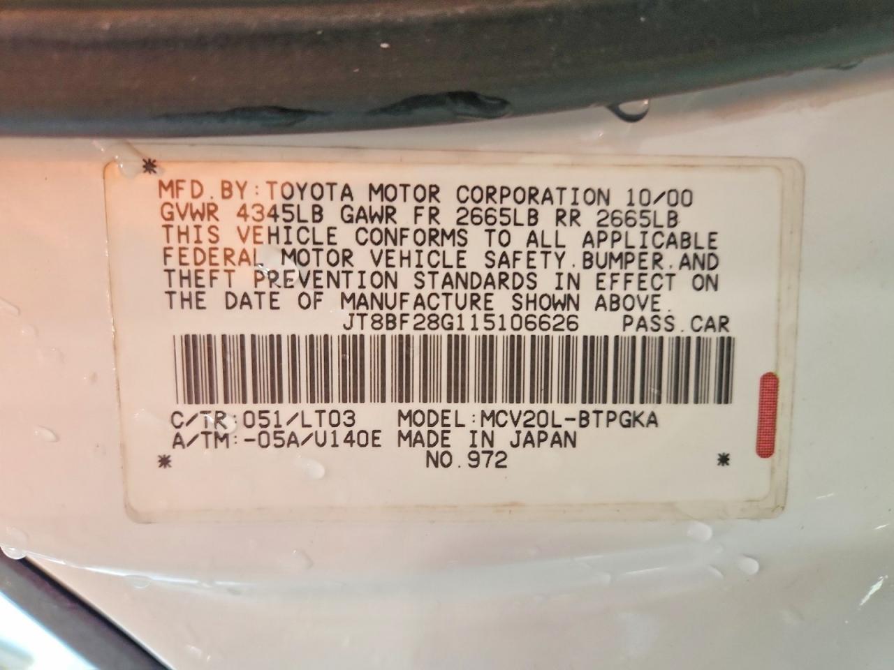 2001 Lexus Es 300