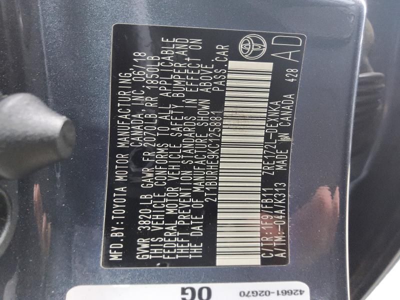 2019 Toyota Corolla l