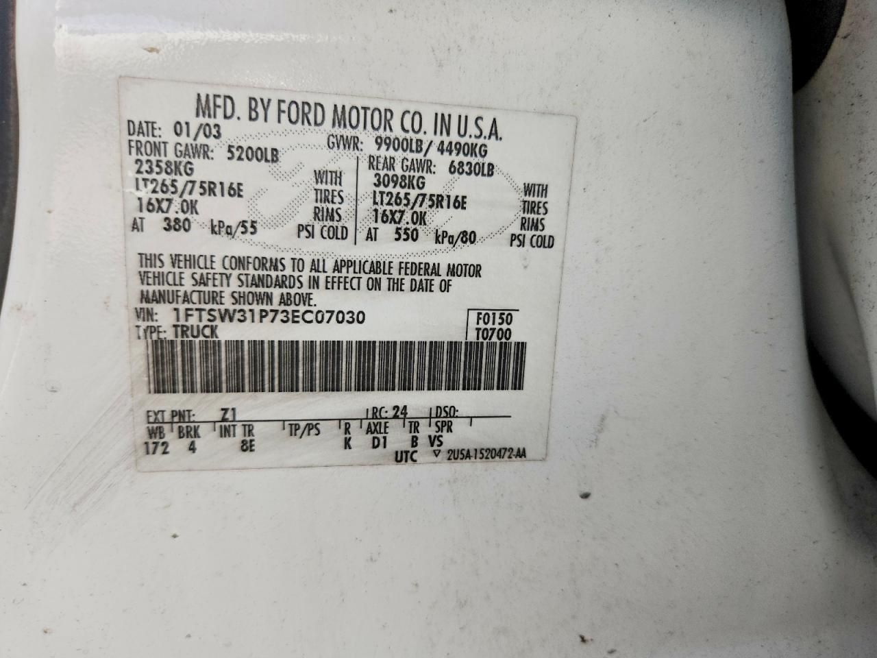 2003 Ford F350 SRW Super Duty