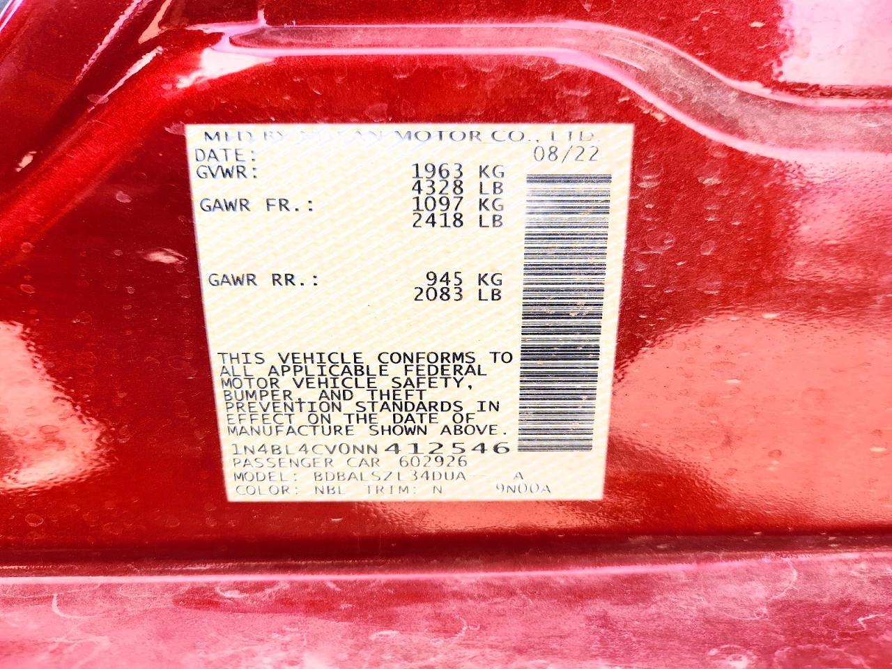 2022 Nissan Altima sr