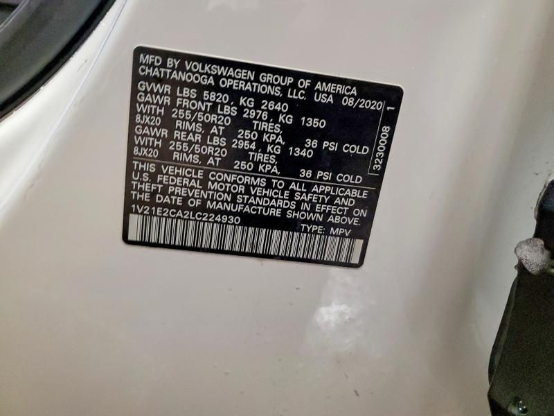 2020 Volkswagen Atlas Cross Sport se