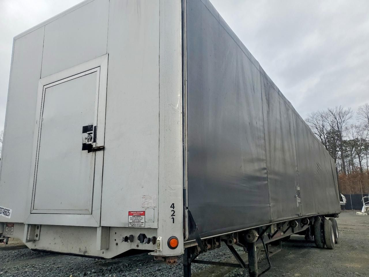 2016 Transcraft Flatbed Side Curtain Trailer