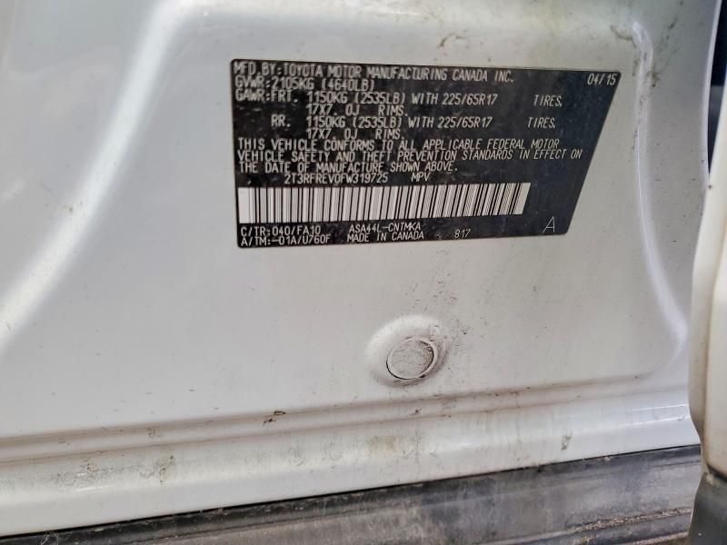 2015 Toyota Rav4 xle