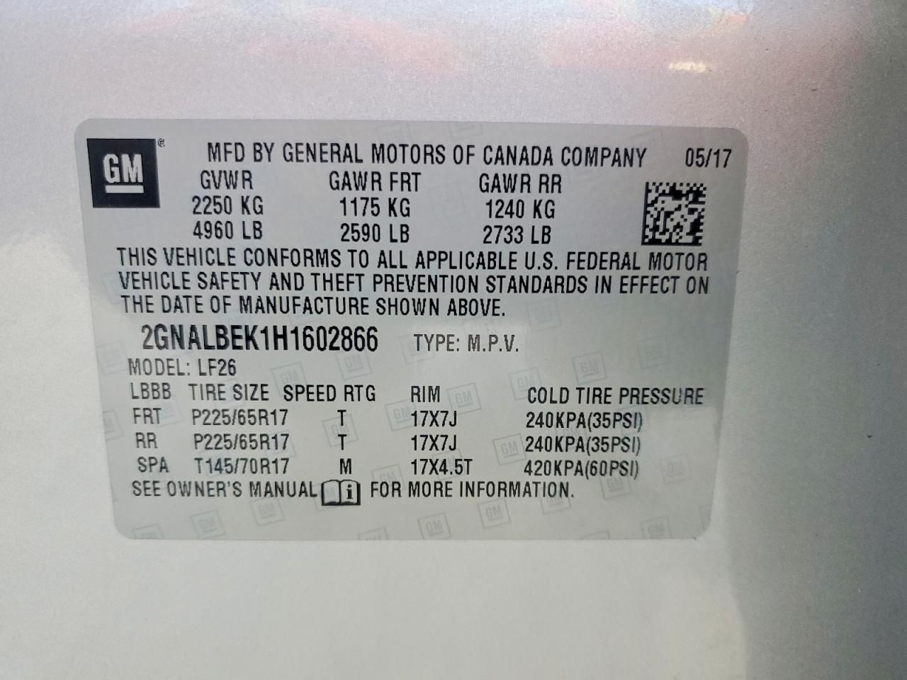 2017 Chevrolet Equinox ls