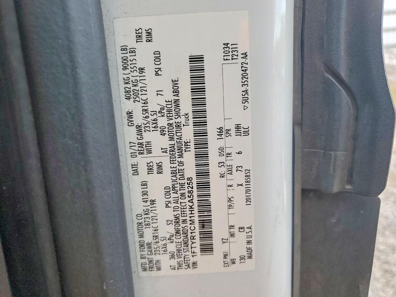 2017 Ford Transit T-250