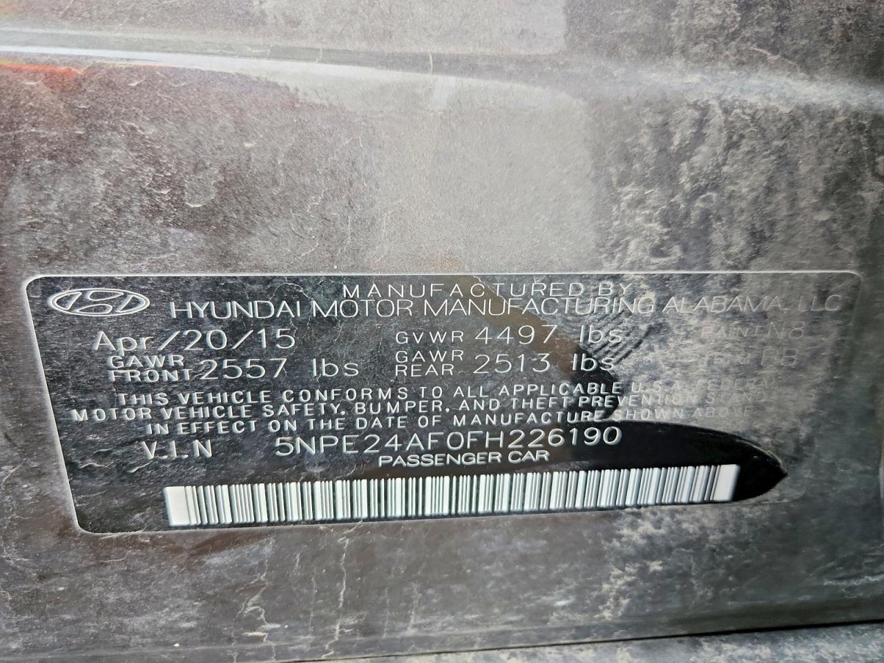 2015 Hyundai Sonata se
