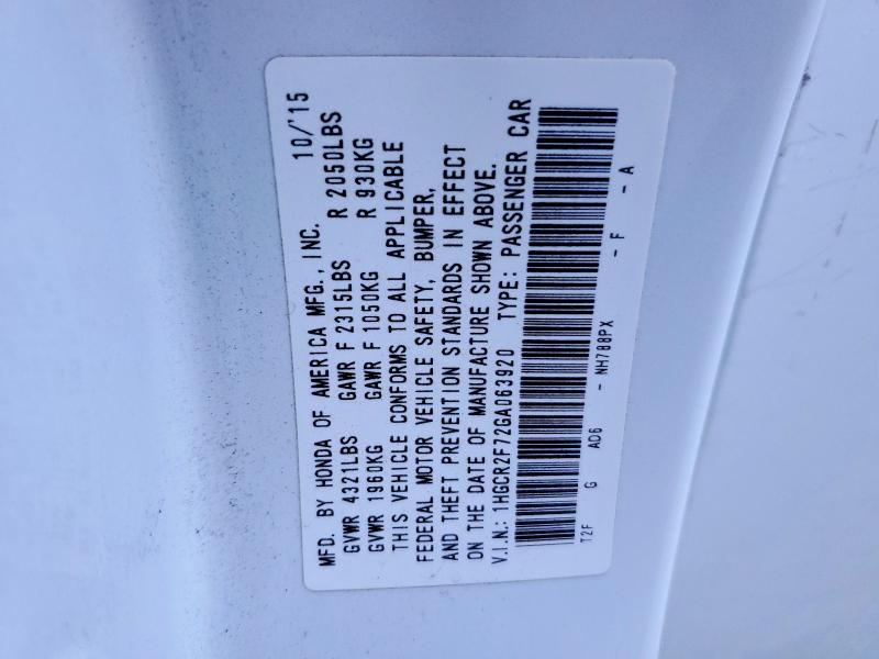 2016 Honda Accord ex