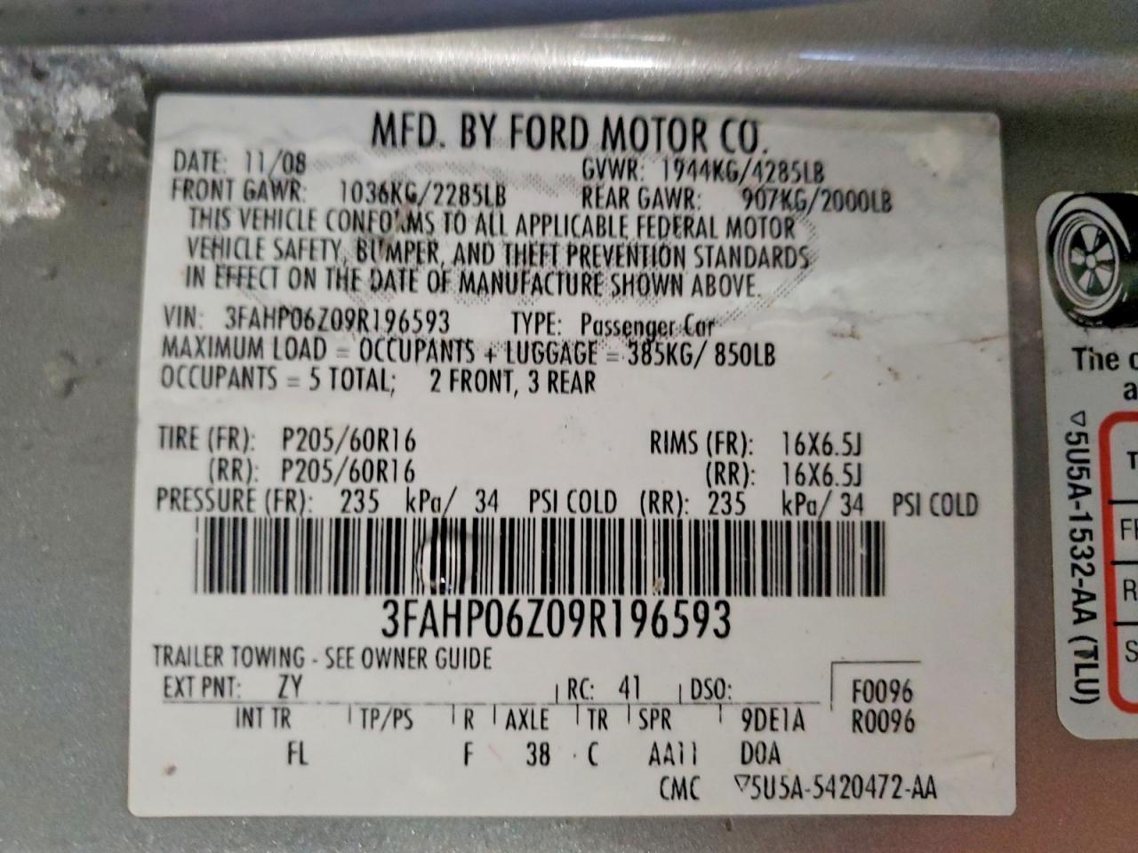2009 Ford Fusion s