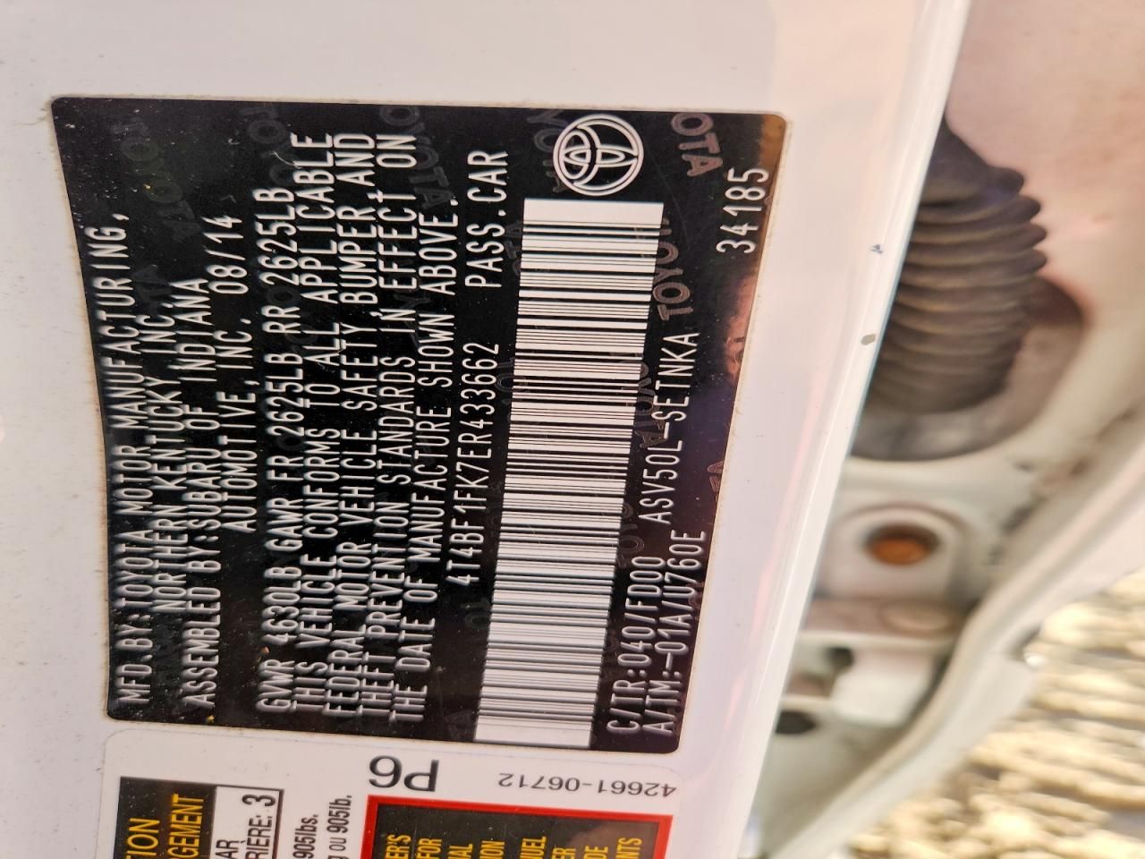 2014 Toyota Camry le