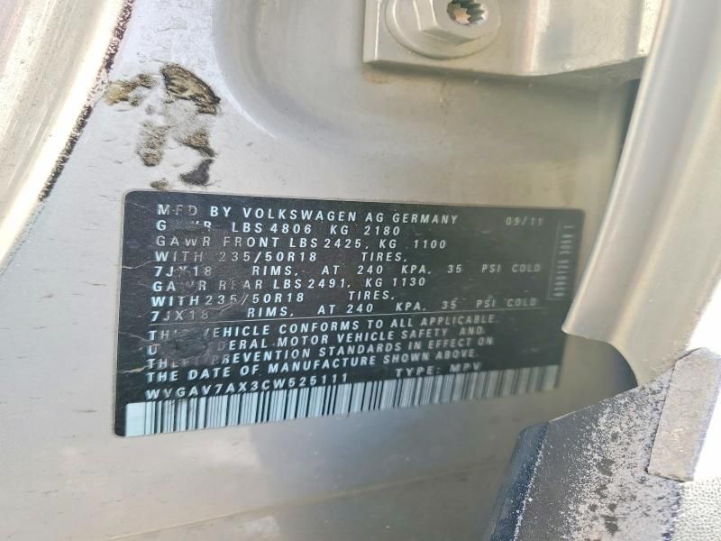 2012 Volkswagen Tiguan s