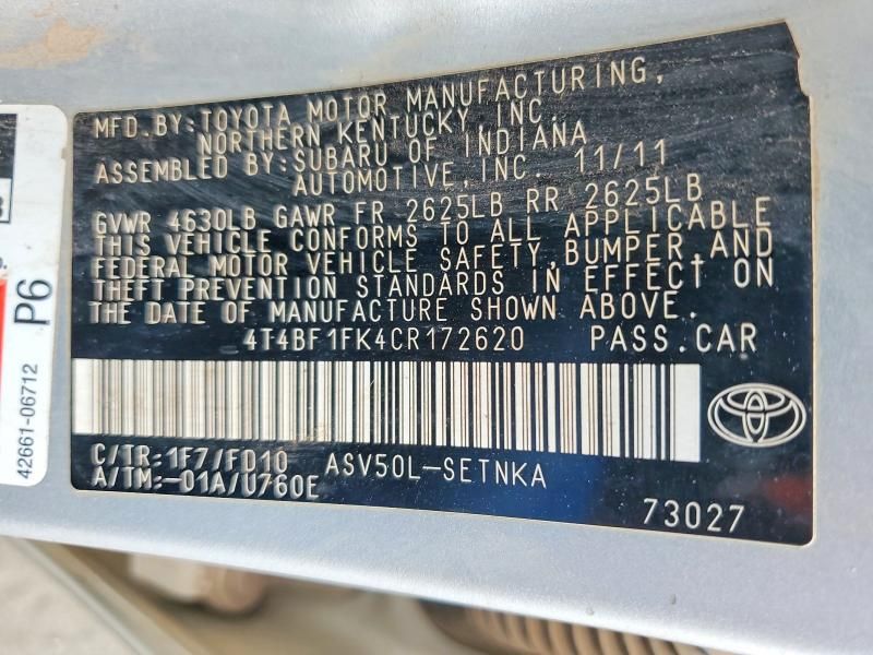 2012 Toyota Camry Base