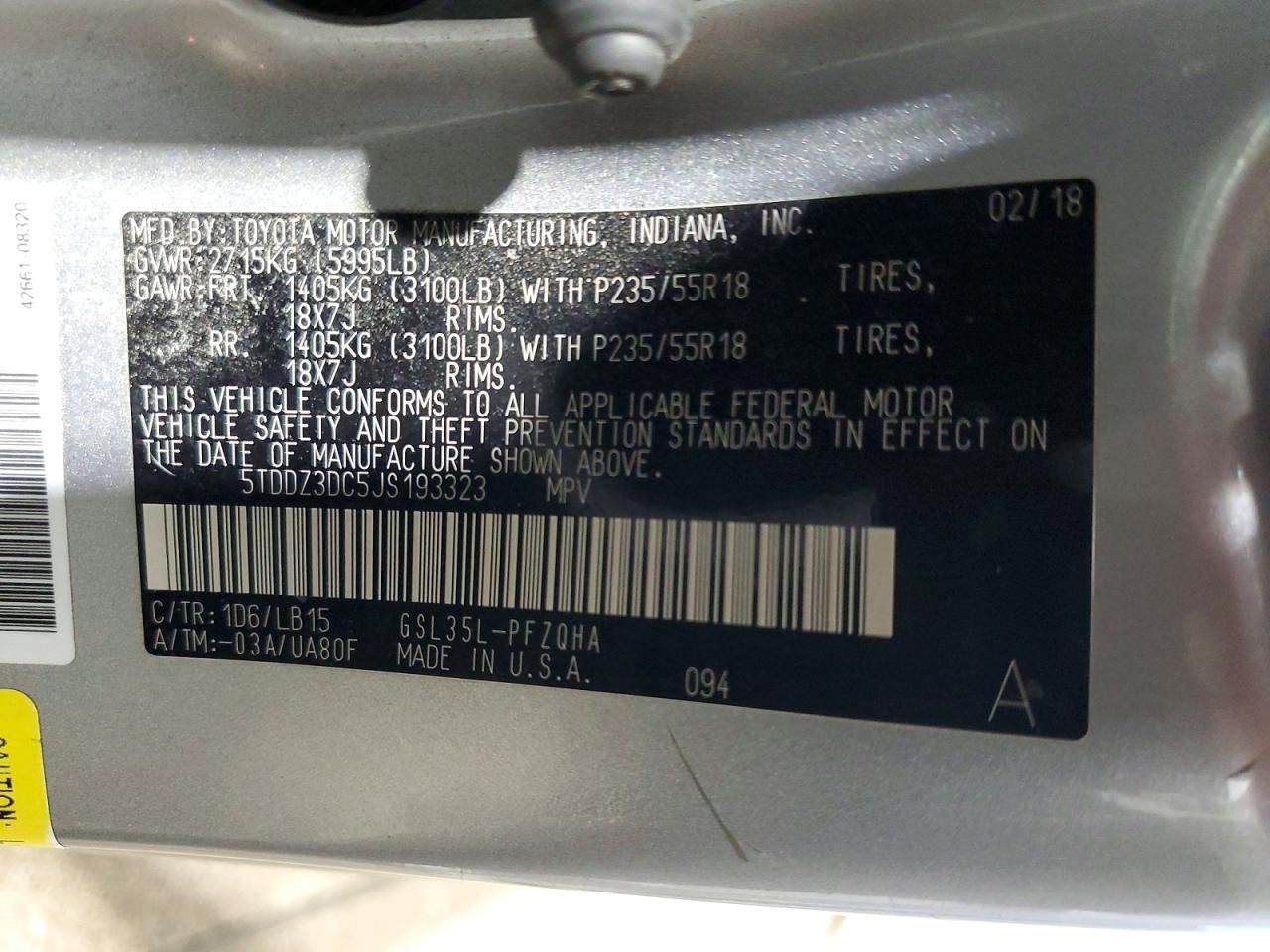 2018 Toyota Sienna xle