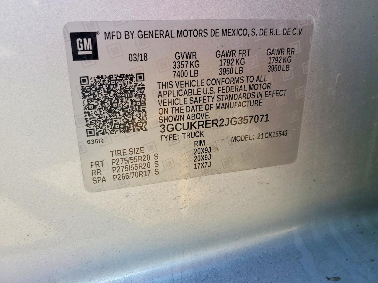 2018 Chevrolet Silverado K1500 lt