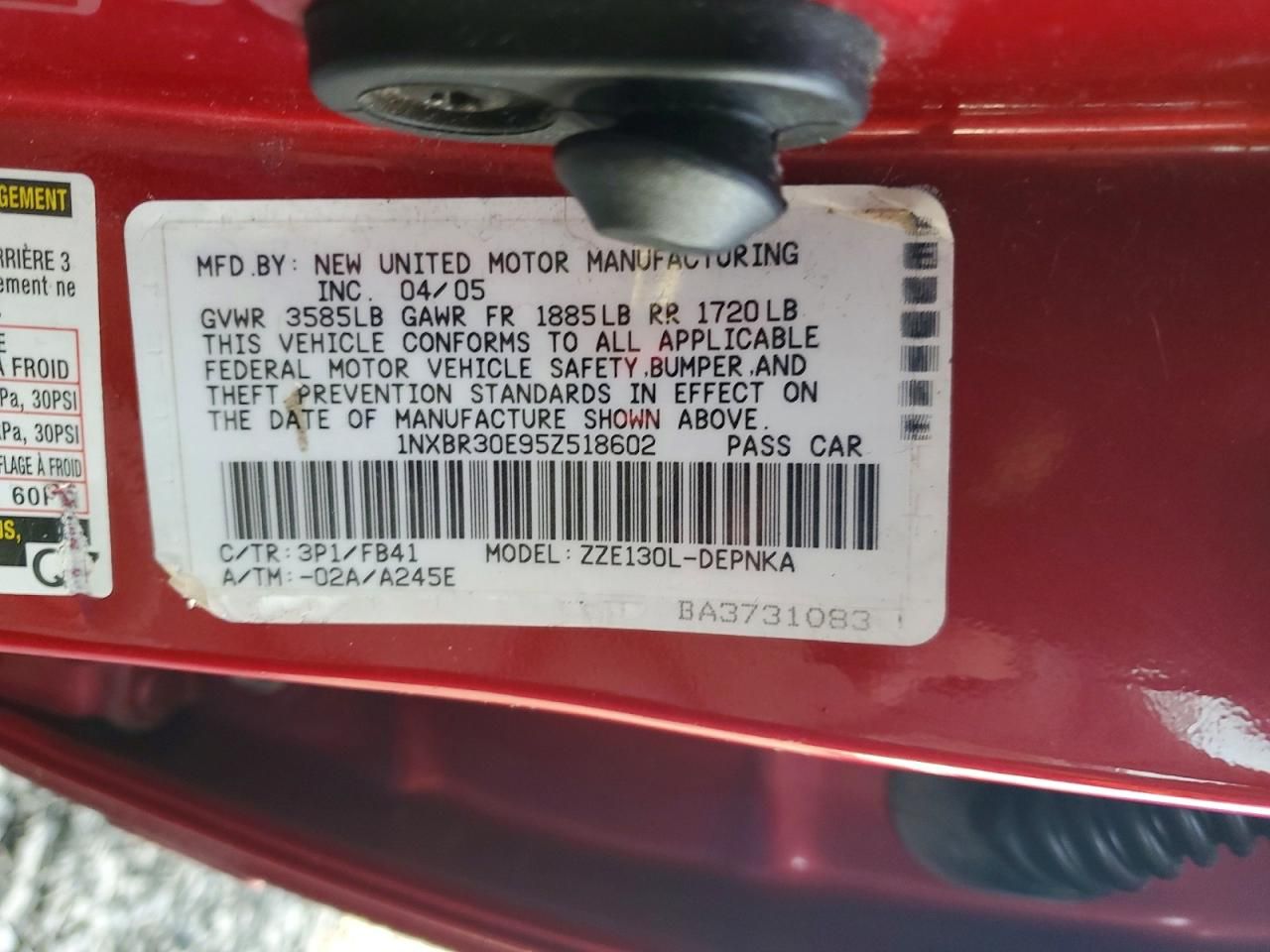 2005 Toyota Corolla ce