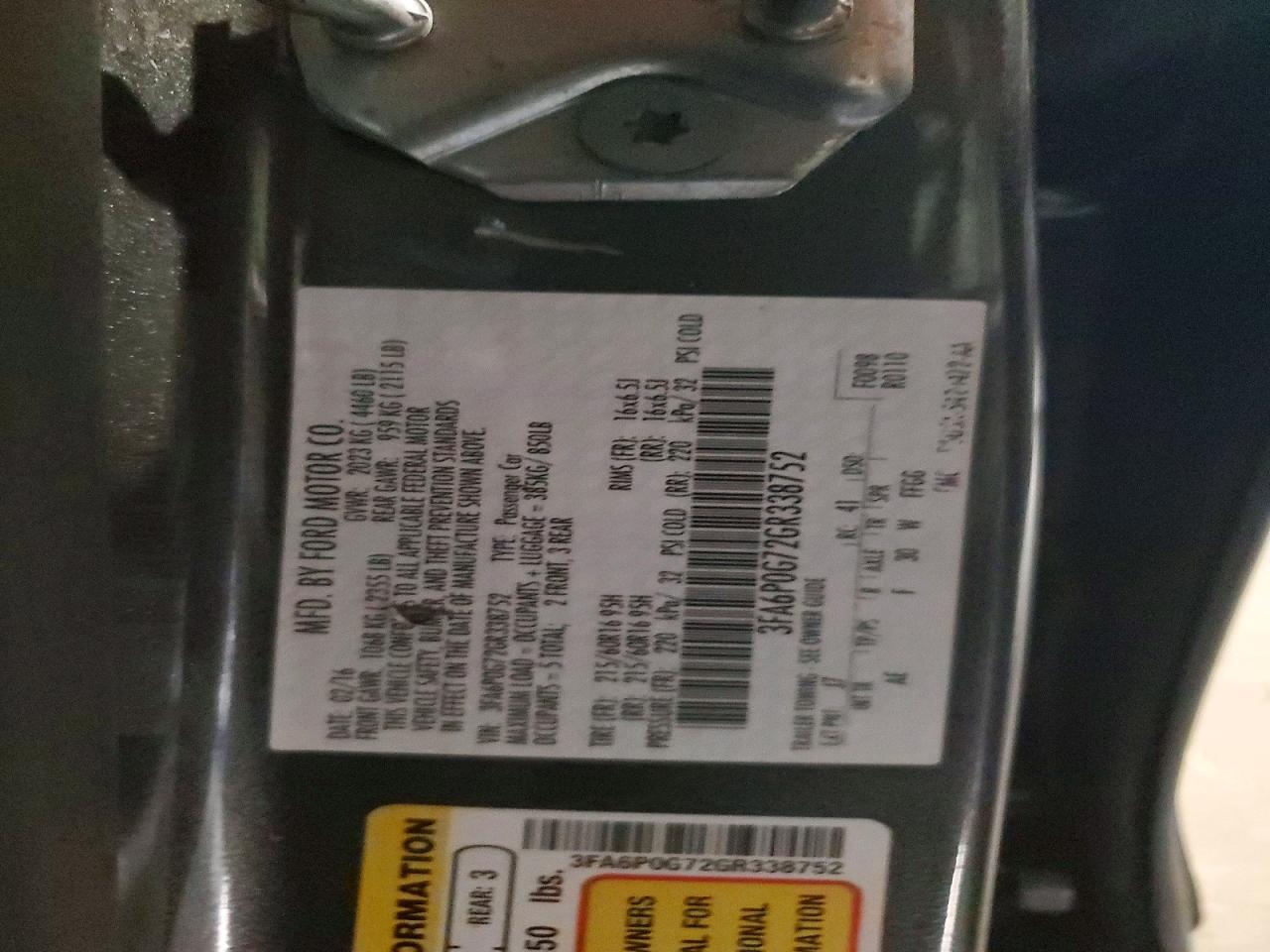 2016 Ford Fusion s