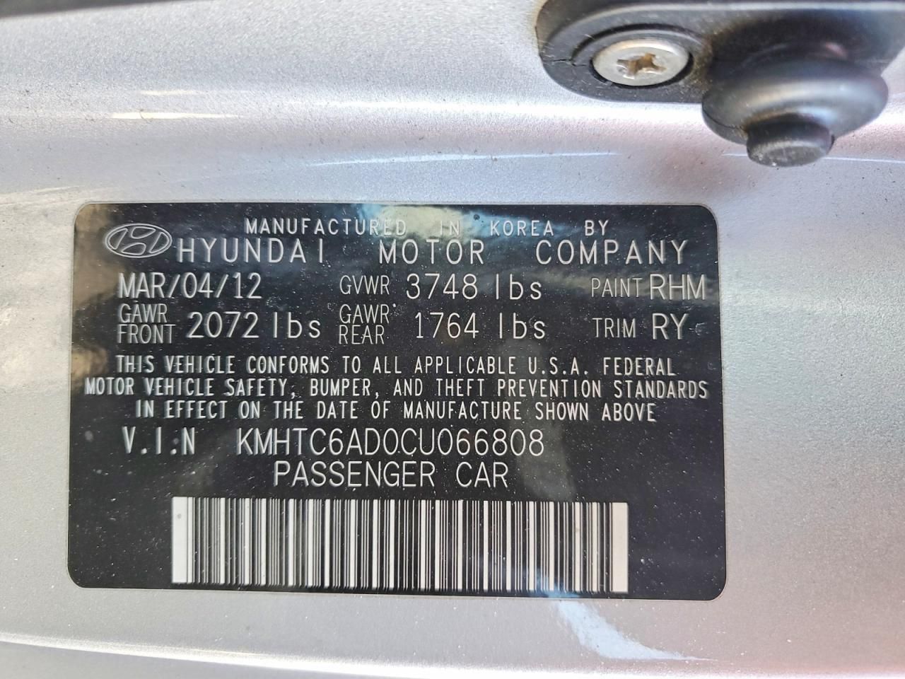 2012 Hyundai Veloster