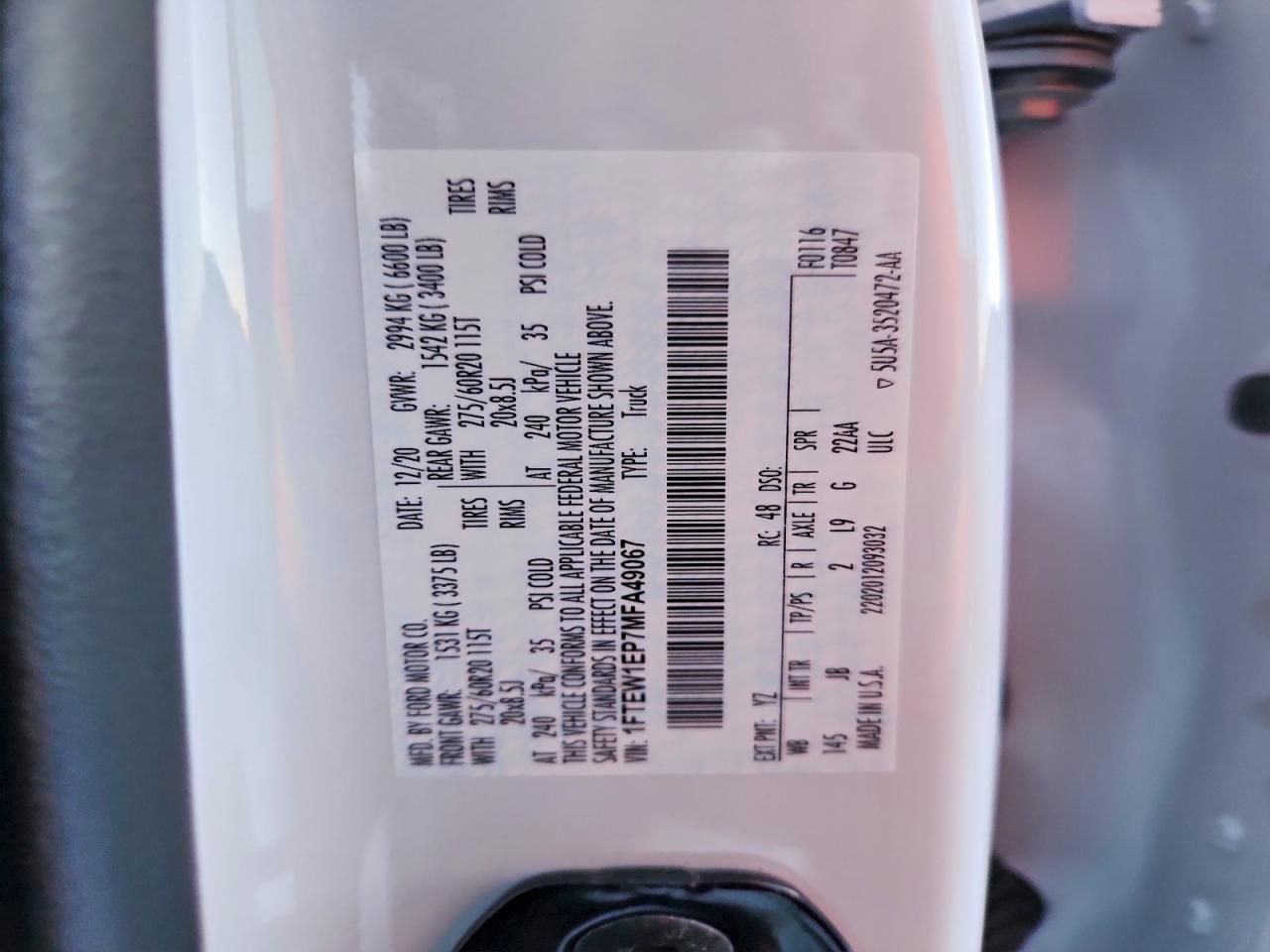 2021 Ford F150 Supercrew