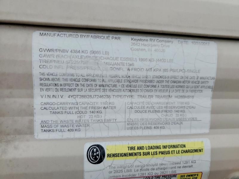 2018 Hideout Trailer