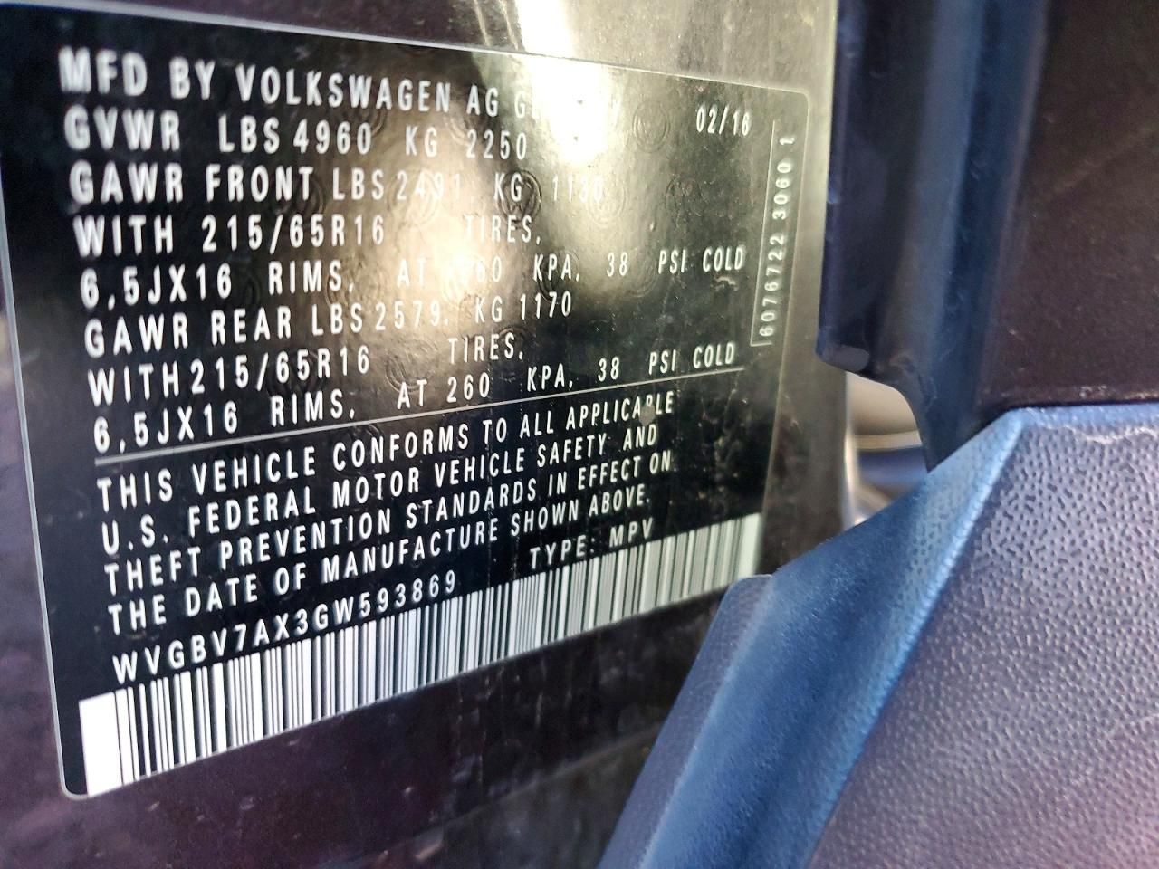 2016 Volkswagen Tiguan s