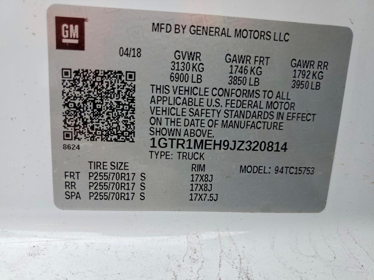 2018 GMC Sierra C1500 sle