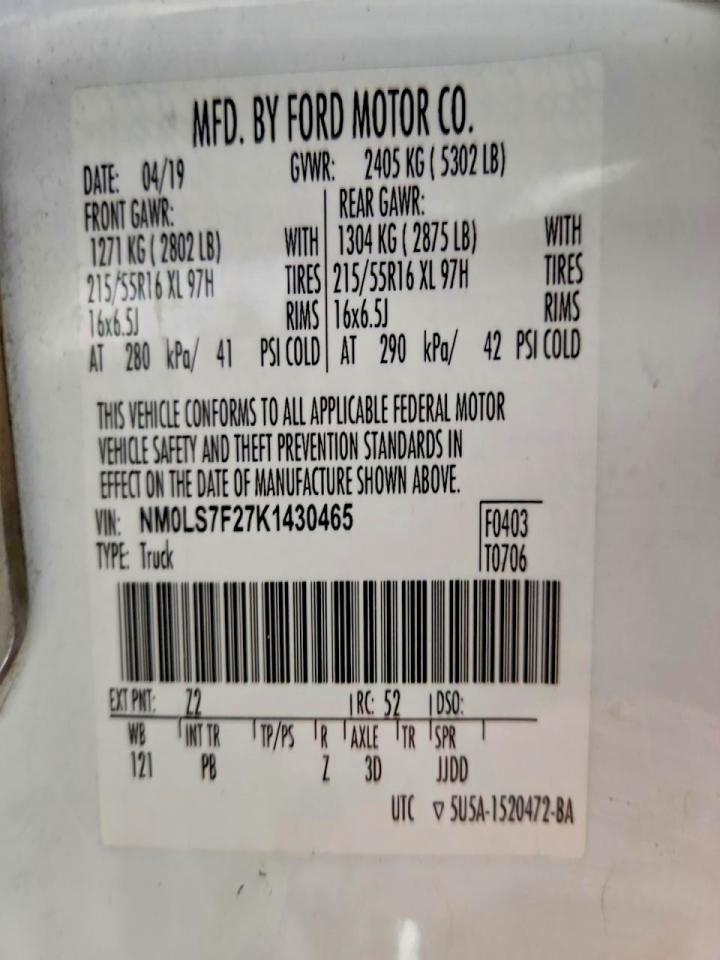 2019 Ford Transit Connect Delivery Van