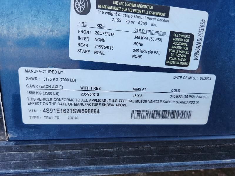 2025 Sawyer 7bp16 Enclosed Cargo Trailer