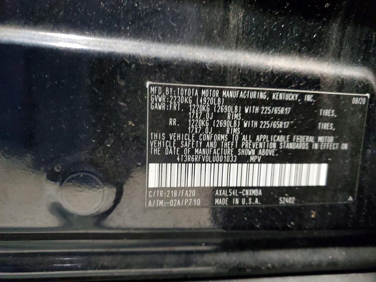 2020 Toyota Rav4 xle