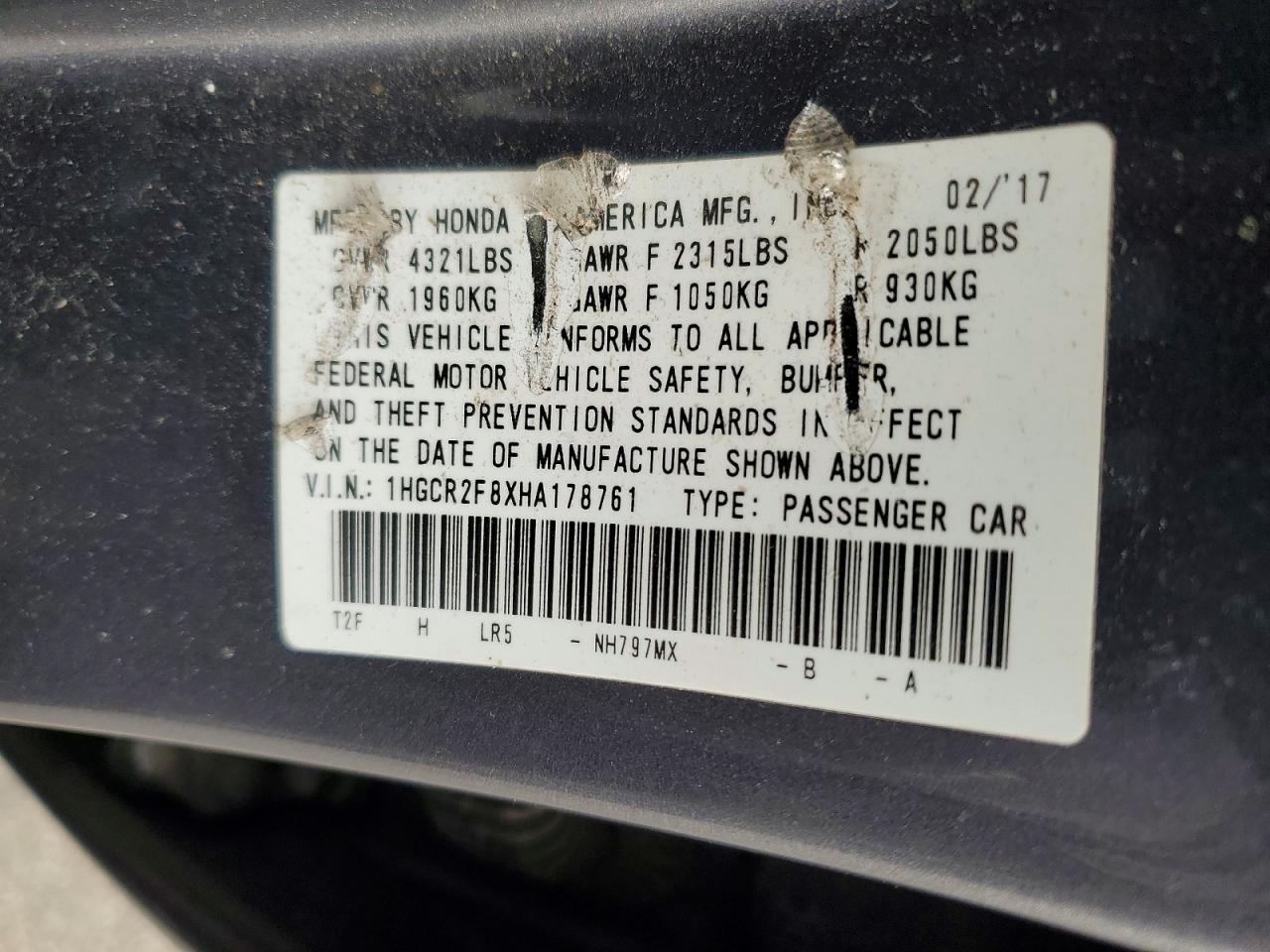 2017 Honda Accord exl