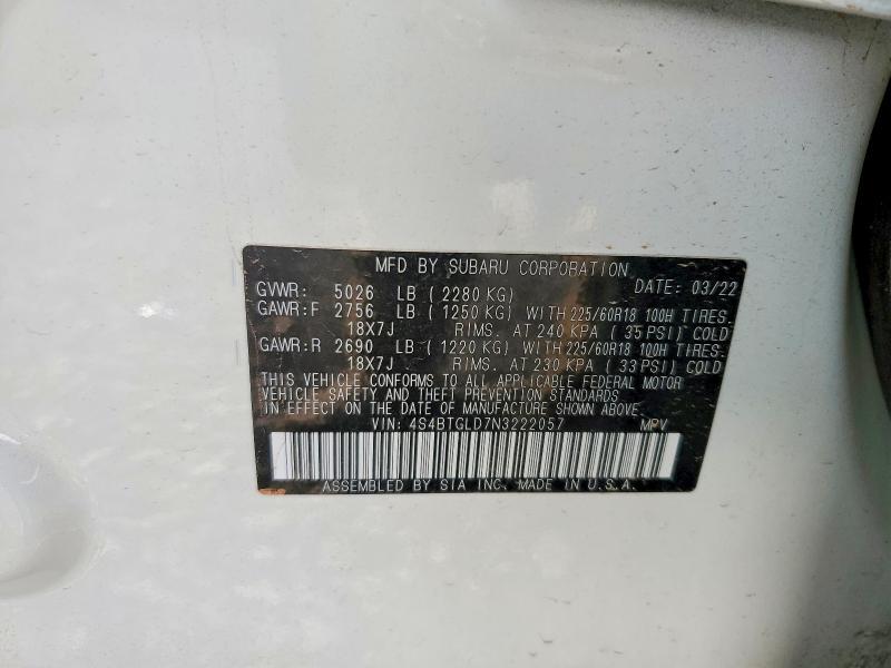 2022 Subaru Outback Onyx Edition xt