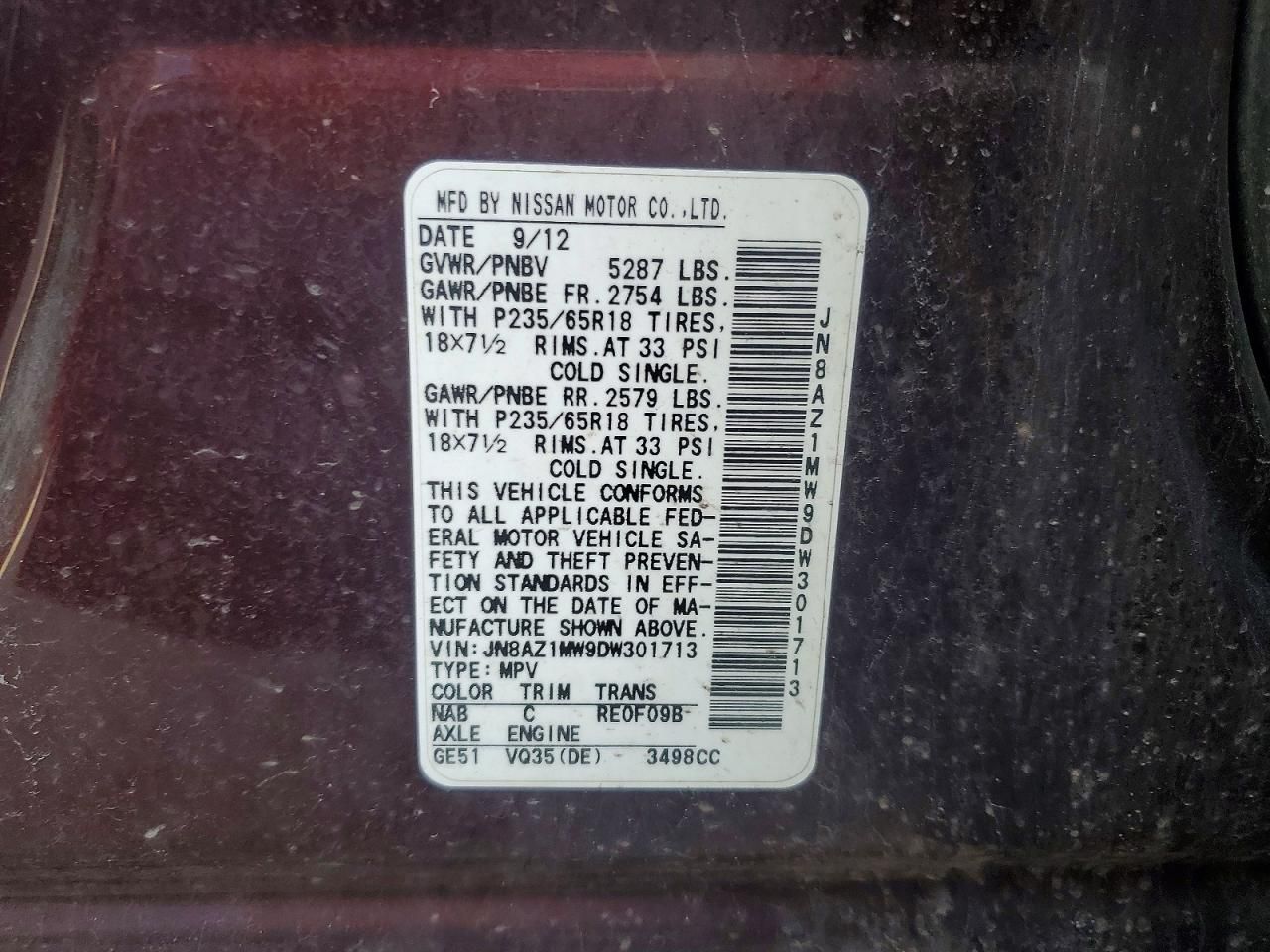 2013 Nissan Murano s