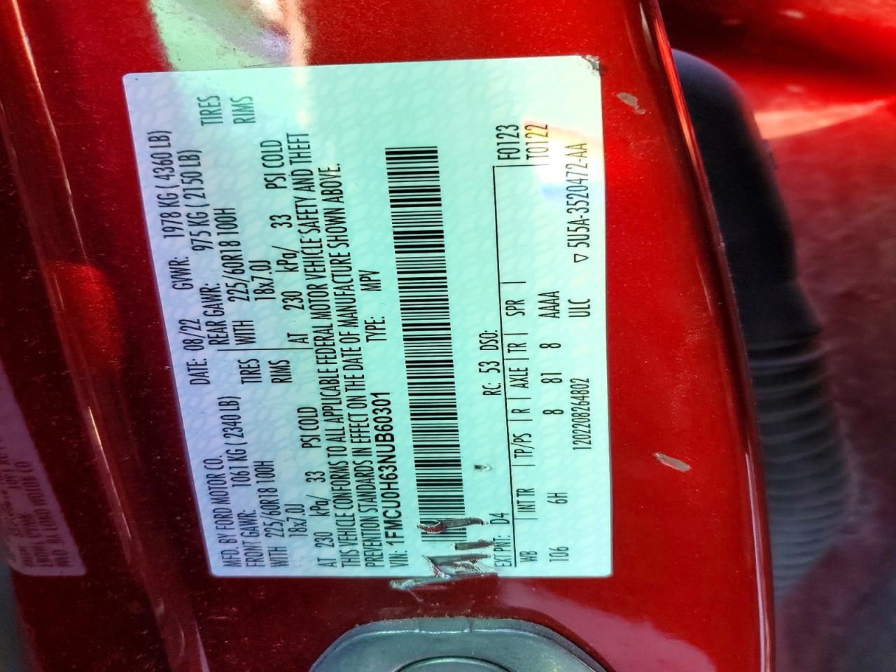 2022 Ford Escape sel