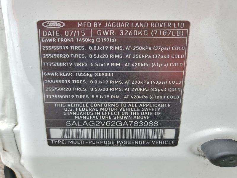 2016 Land Rover LR4 hse