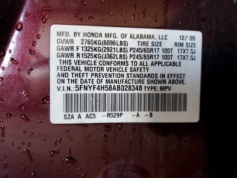 2010 Honda Pilot exl