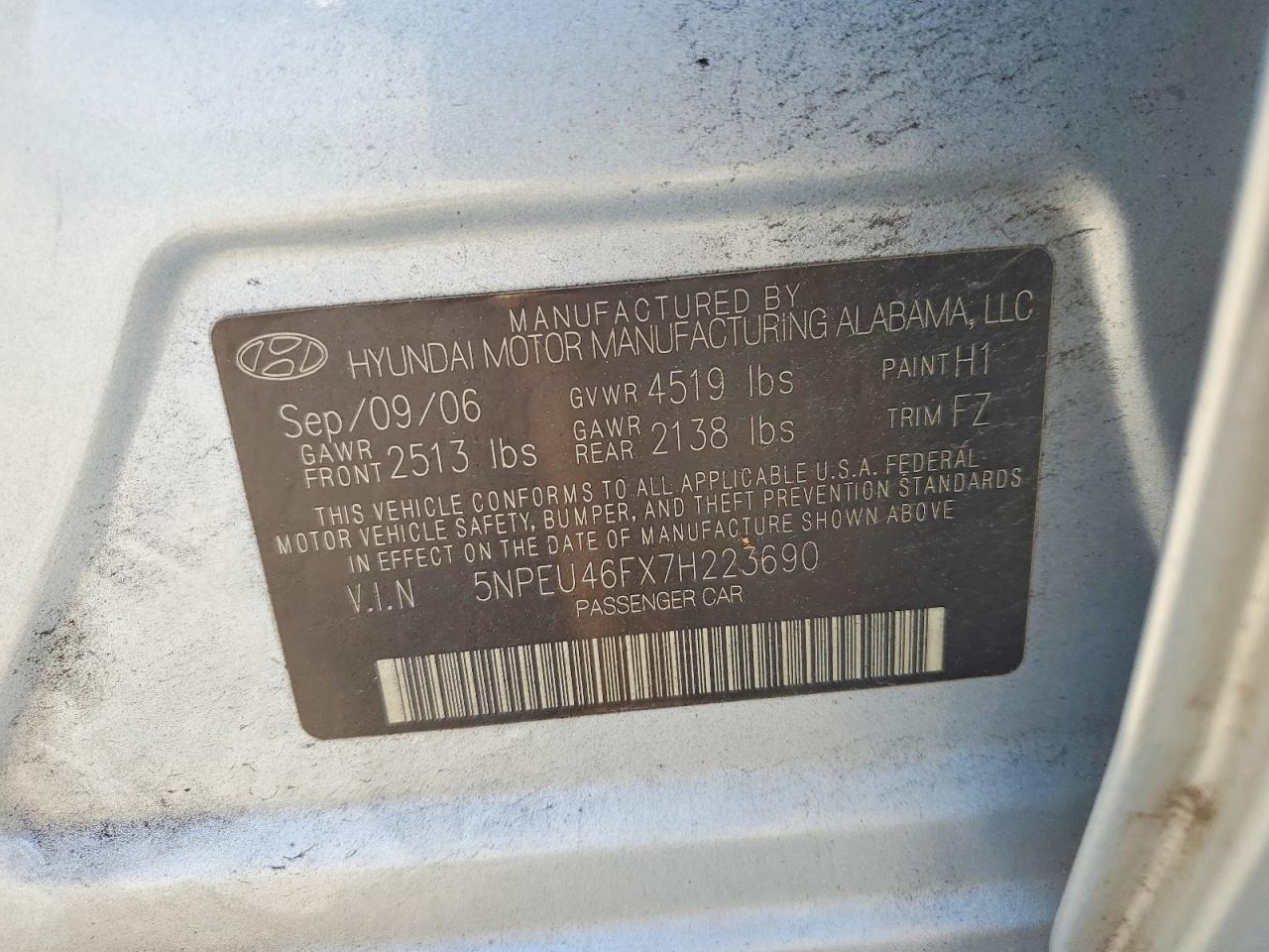 2007 Hyundai Sonata se
