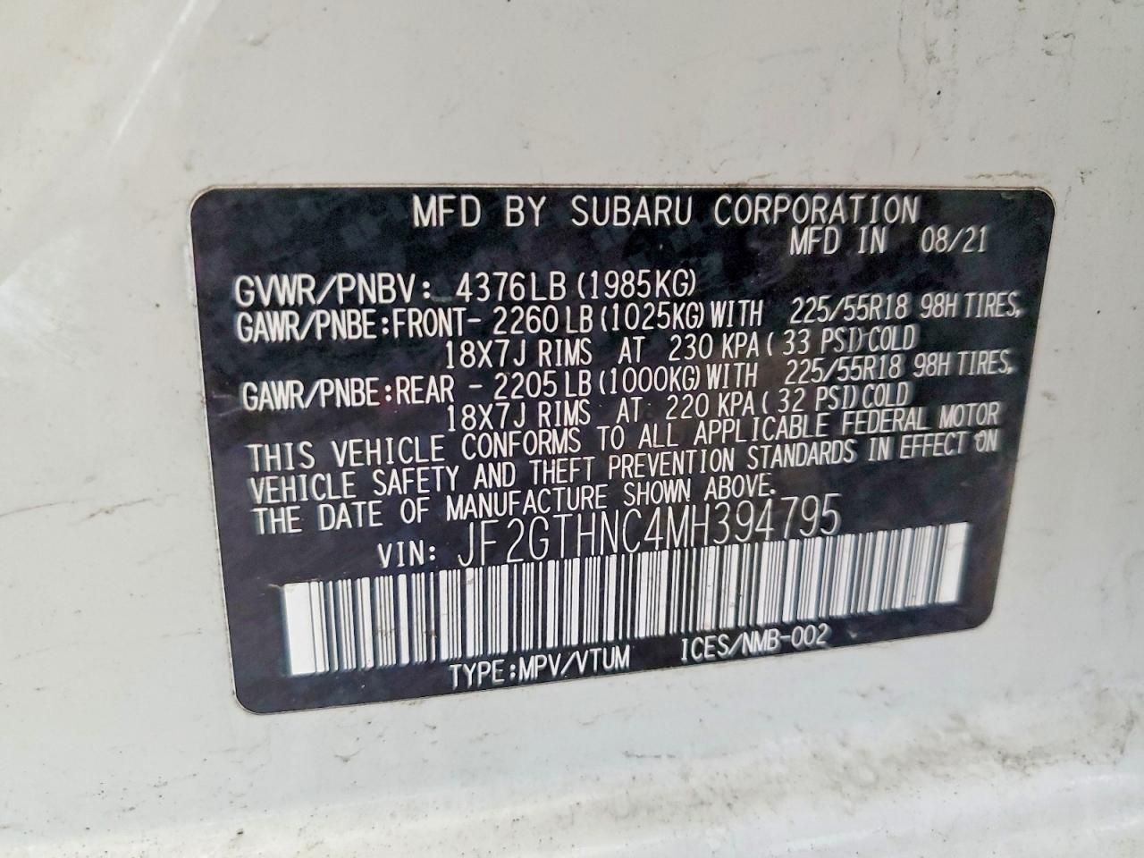 2021 Subaru Crosstrek Limited