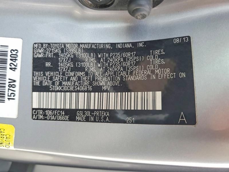 2014 Toyota Sienna le