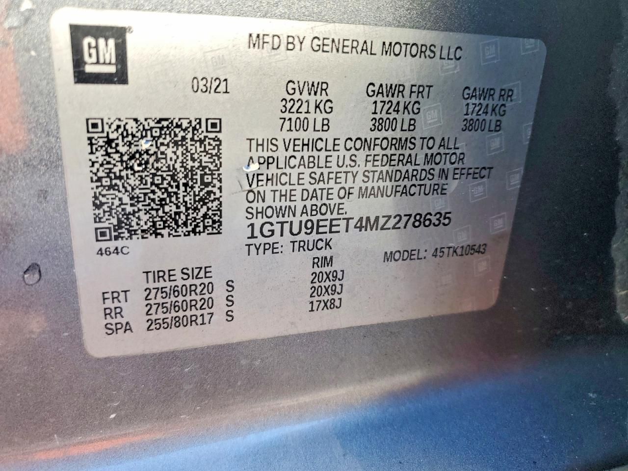 2021 GMC Sierra K1500 AT4