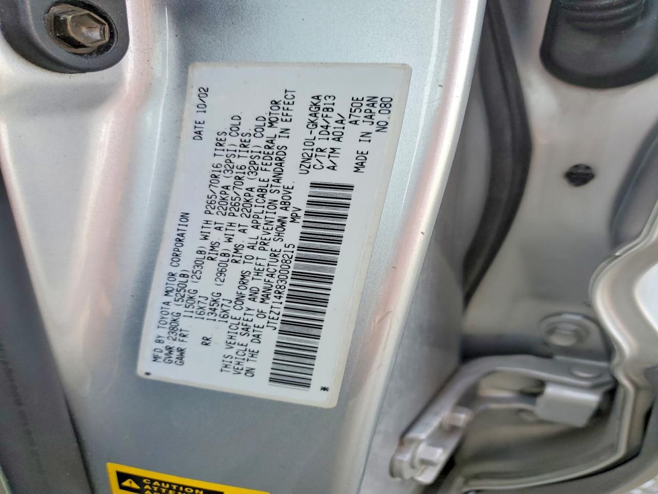 2003 Toyota 4runner SR5