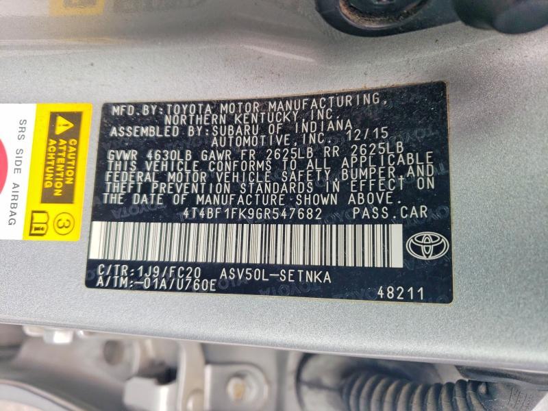 2016 Toyota Camry le