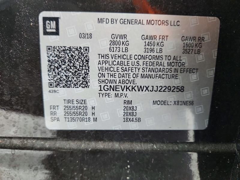 2018 Chevrolet Traverse High Country