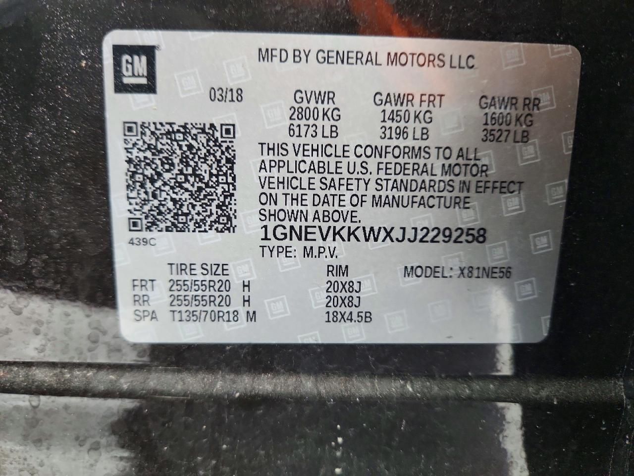 2018 Chevrolet Traverse High Country