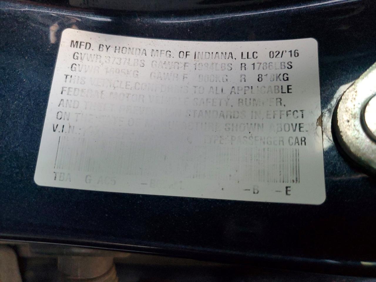 2016 Honda Civic lx