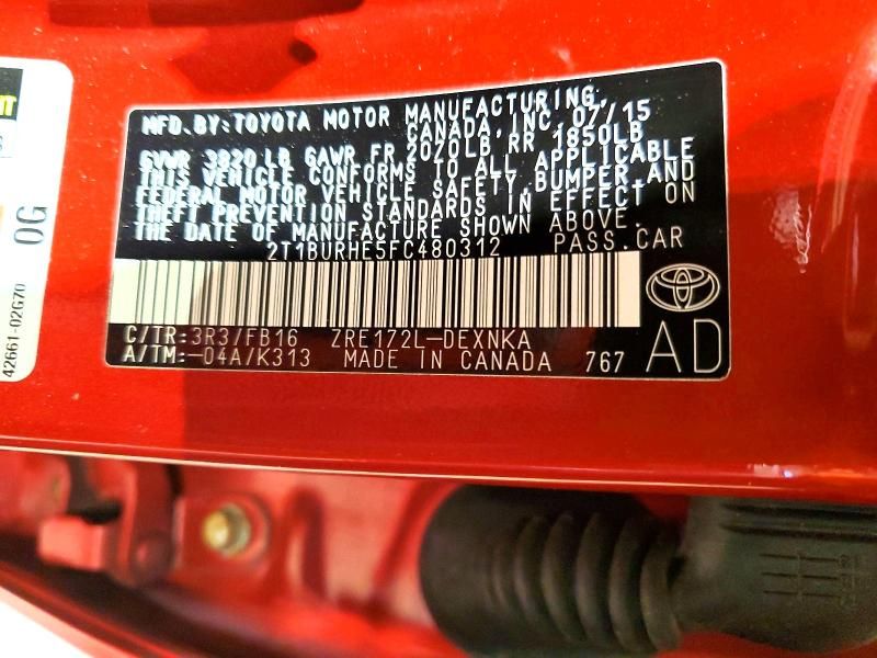 2015 Toyota Corolla l